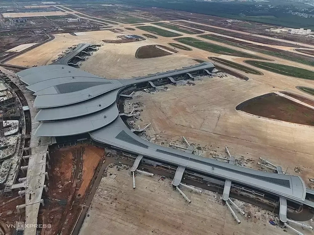Long Thanh Airport construction site in September 2025. Photo by VnExpress/Phuoc Tuan