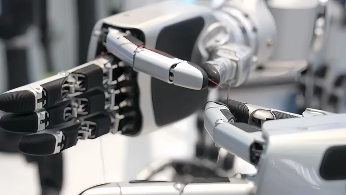 Linkerbot dexterous robotic hand Linkerbot performs a high-precision fine-motor task by threading a needle. Photo from Linkerbot